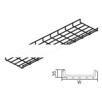 Лоток провол 065х30х3000 VFL