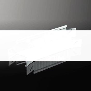 Лоток угловой ЛУГГзоц300х100-135 S=1мм горизонтальный с круглым замком облегченный глухой оцинкованный