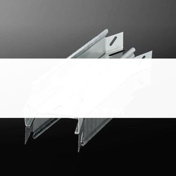ЛУГПзоц150х100-90 S=0,7мм лоток угловой гориз. с кругл. замком облегчен. перф. оцинк.