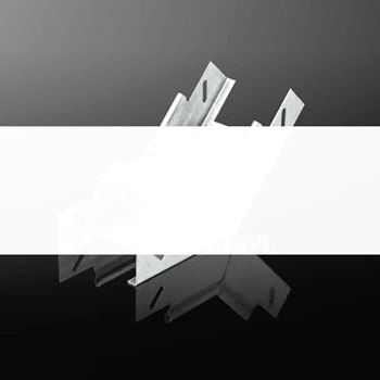 ЛУВГзоц150х100-135 S=0,7мм лоток угловой вертик. поворот вверх с кругл. замком облегчен. глухой оцинк.