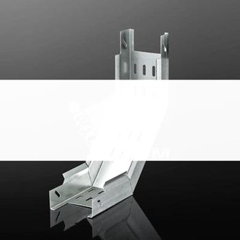 ЛУВПо600х65-90 S=1мм лоток угловой вертик. поворот вверх облегчен. перф. полимер.