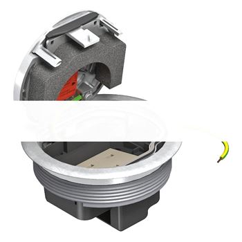 Лючок GESRC2 USB (для монтажных оснований, хром)