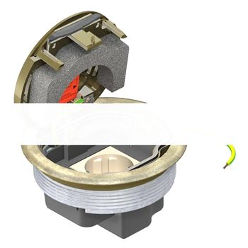 Лючок GESRMS2 USB (для монтажных оснований, латунь)