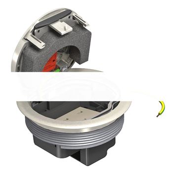 Лючок GESRN2 USB BSS (для монтажных оснований, никелир.)