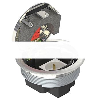Лючок GESRN2 USB N (для монтажных оснований, никелир.)