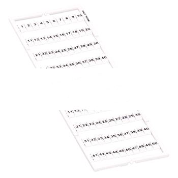 Маркировка горизонтальная WMB 1 ... 50 (2x) на DIN рейку