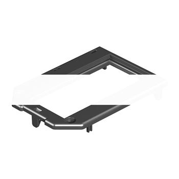 Накладка монтажной коробки GB2/3 2xModul45 104x76 мм (полиамид,черный)