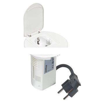 Органайзер настольный 2К+З+USBcharge белая