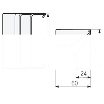 Угол 66x22 изменяемый In-liner