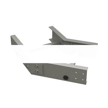 Угол горизонтальный 45 градусов 150x200 R=300 стеклопластик