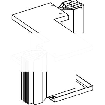Z-ОБРАЗНАЯ СЕКЦИЯ УГЛОВАЯ ПЛАШМЯ, 3L+N+PE, Cu, 2500А