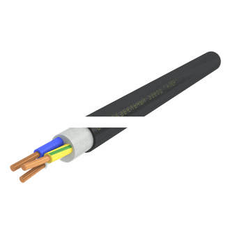 Кабель силовой ППГнг(А)-HF 3х1.5ок-1 однопроволочный черный (барабан)