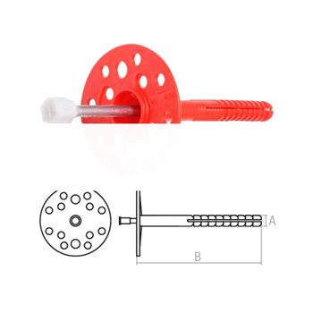 Дюбель для теплоизоляции 10х200 термоголовка (25шт)