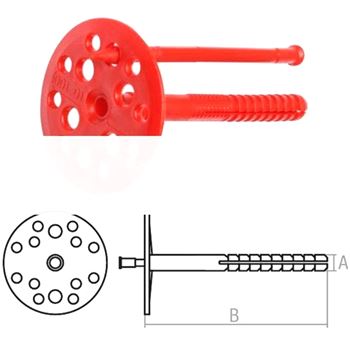 Дюбель для теплоизоляции 10х80 с пластиковым гвоздем (1000шт)