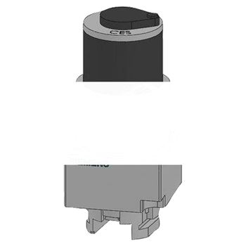22MM METAL ROUND ACTUATOR: CES KEY-OPER.SWITCH WITH 2 KEYS MOMENTARY CONTACT TYPE 2 SWITCH POSITIONS O-I LOCK NO LSG 1, REMO