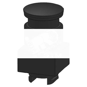 22MM PLASTIC ROUND ACTUATOR: MUSHR.PUSHBUTTON 30MM MOMENTARY CONTACT TYPE Z=WITHOUT HOLDER BLACK