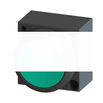 22MM PLASTIC ROUND ACTUATOR: PUSHBUTTON WITH FLAT BUTTON WITH HOLDER GREEN Z= 50 UNITS PACKED