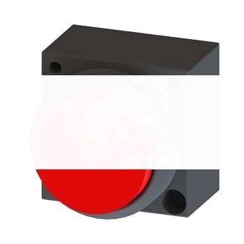 22MM PLASTIC ROUND ACTUATOR: PUSHBUTTON WITH RAISED BUTTON WITH HOLDER RED Z= 50 UNITS PACKED