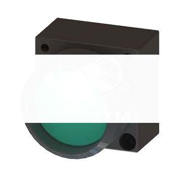 22MM PLASTIC ROUND ACTUATOR: PUSHBUTTON WITH RAISED FRONT RING Z=WITHOUT HOLDER GREEN