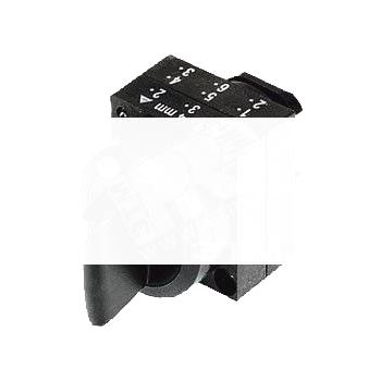 22MM PLASTIC ROUND ACTUATOR: SELECTOR SWITCH 3 SWITCH POSITIONS I-O-II LEFT LATCH.,RI.MOMEN.CONT.TYPE NON-ILLUMINATED Z=WITH