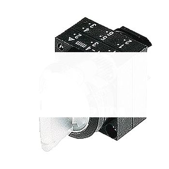 22MM PLASTIC ROUND ACTUATOR: SELECTOR SWITCH MOMENTARY CONTACT TYPE 3 SWITCH POSITIONS I-O-II ILLUMINATED INCL. HOLDER ДЛЯ 3