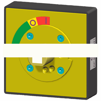 ACCESSORIES FOR VT250, VT630 FRONT PANEL FOR ACTUATOR YELLOW DEGREE OF PROTECTION IP40 CAN BE DEFEATED