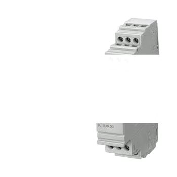 BASE ELEMENT 1X2, DIN RAIL 1 CHANNEL, 2 WIRES MONTING FOOT DIRECTLY EARTHED ДЛЯ PLUGGING MODULE 5SD7520-1 AND 5SD7530-3