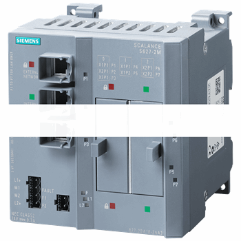 Брандмауэр SCALANCE S627-2M (модульный) для защиты технологических сетей доп.функии: преобразование адреса (NAT/NAPT), DHCP-