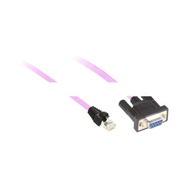 CANOPEN CABLE, 1M, SUB-D 9 FEMALE/RJ45