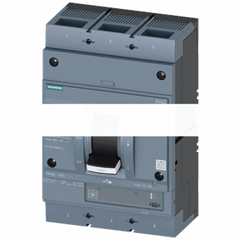 CIRCUIT BREAKER 3VA2 IEC FRAME 1000 BREAKING CAPACITY CLASS C ICU=110KA @ 415 V 3-POLE, LINE PROTECTION ETU340, ELISA LI, IN