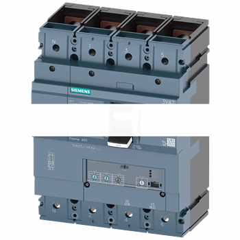 CIRCUIT BREAKER 3VA2 IEC FRAME 400 BREAKING CAPACITY CLASS C ICU=110KA @ 415 V 4-POLE, LINE PROTECTION ETU320, LI, IN=400A O