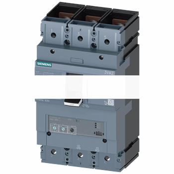 CIRCUIT BREAKER 3VA2 IEC FRAME 630 BREAKING CAPACITY CLASS C ICU=110KA @ 415 V 3-POLE, MOTOR PROTECTION ETU350M, LSI, IN=400