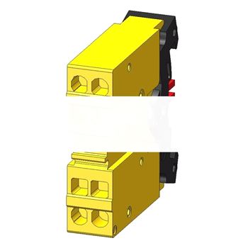 CONTACT BLOC WITH 1 CONTACT 1NC ДЛЯ FRONT PLATE MOUNTING. C MOUNTING MONITORING CONTACT SPRING-LOADED TERMINAL, YELLOW