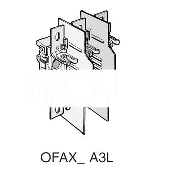 Держатель предохранителей OFAX00A3L с межфазными перегородками между полюсами для предохранителя 000