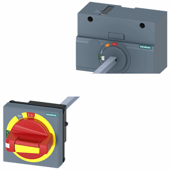 DOOR MOUNTED ROTARY OPERATOR EMERGENCY-OFF IEC IP65 WITH DOOR INTERLOCKING ACCESSORY FOR 3VM 250