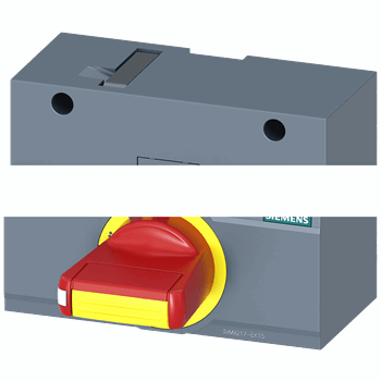 FRONT MOUNTED ROTARY OPERATOR EMERGENCY-OFF IEC IP30/40 ACCESSORY FOR 3VM 250