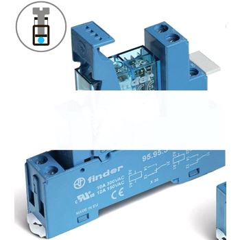 Интерфейсные модули реле с клипсой-держателем, Светодиод, Контакты AgNi, 2CO 8A, 230VAC