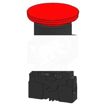 КОМПЛЕКТНОЕ УСТРОЙСТВО,  ROUND MUSHROOM PUSHBUTTON MAINTAINED CONTACT, RED, 1NC С ПРУЖИННЫМИ КОНТАКТАМИ