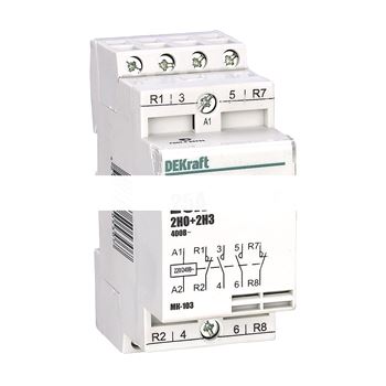 Контактор модульный 2НО+2НЗ 20А 230В МК-103