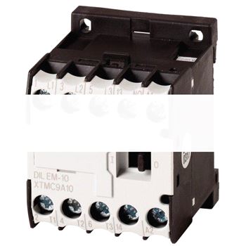 Миниконтактор 9А 24В DC 1НO категория применения AC-3/АС4, DILEM-10-G(24VDC)