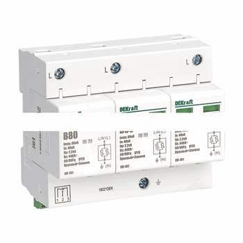 Ограничитель перенапряжения трехполюсный ОП-101 3п 80кА B