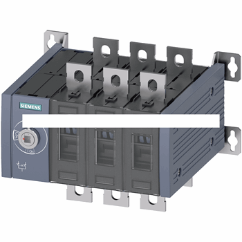 Переключатель нагрузки ручной MTSE типоразмер-4 800A 3-пол фронтальное управление базовый блок без ручки плоские клеммы