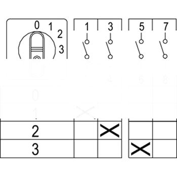 Переключатель OL160SO31RB 4 позиции (0-1-2-3) (одноуровневый) 175 А