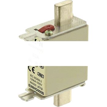 Предохранитель NH 63A 500В GL/GG 000 двойная индикация, 63NHG000B