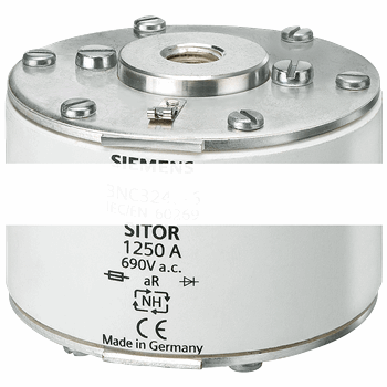 Предохранитель SITOR для П/П ЗАЩИТЫ 1000A AR 1000V AC MBC=6XIN ТР 3 отверстия на ножевых контактах M12