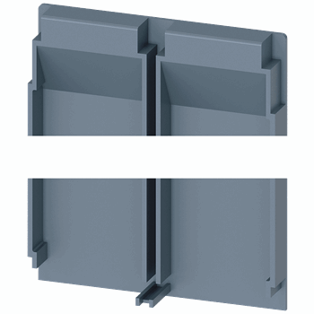 REAR INSULATING PLATE EXTENDED 2 POLE 1 PCS. ACCESSORY FOR: 3VM1 160