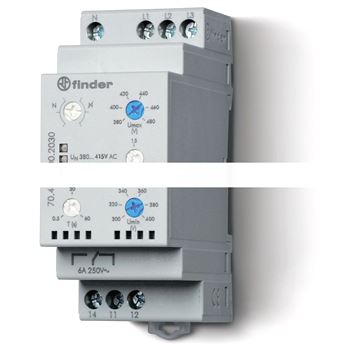 Реле контрольное 3 фазы пониженное/повышенное напряжение настраиваемые диапазоны