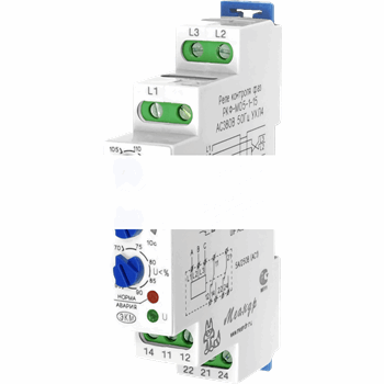 Реле контроля фаз РКФ-М05-1-15 380В~ УХЛ2 (РКФ-М05-1-15 УХЛ2)