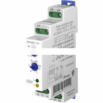 Реле контроля фаз РКФ-М07-1-15 380В~ (РКФ-М07-1-15 380В~)