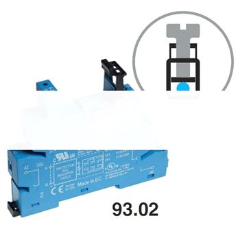 Розетка с винтовыми клеммами (с зажимной клетью)  для реле 41 серии, питание 125В АС/DC, в комплектепластиковая клипса, опци